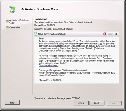 Exchange 2010: Unable to mount or switch over the database – Solution ...